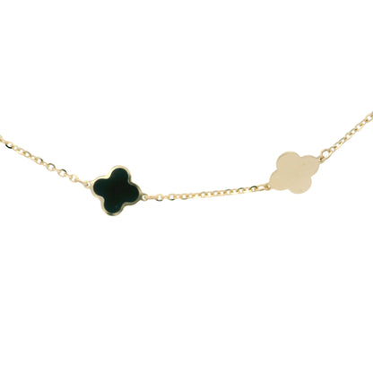 Lantisor aur cu elemente decorative tip trifoi