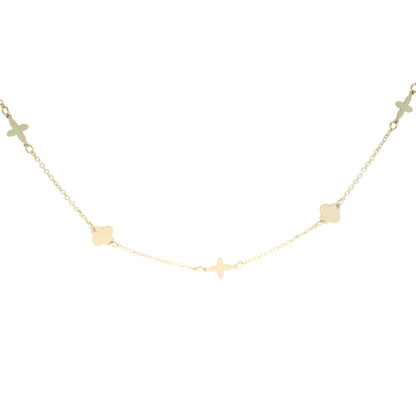 Lantisor cu elemente decorative cruciulite si trifoi