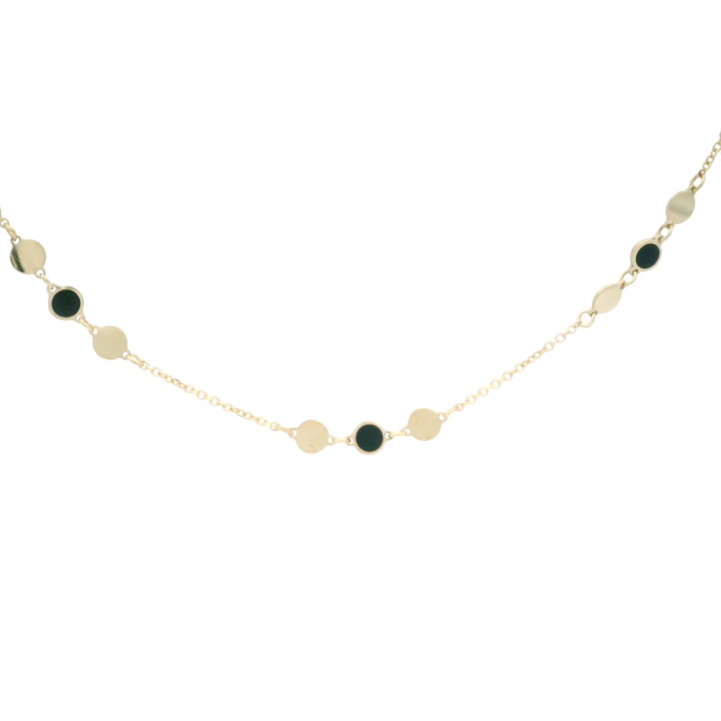 Lantisor aur cu discuri decorative și accente negre