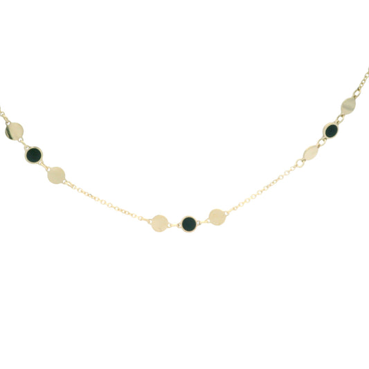 Lantisor aur cu discuri decorative și accente negre