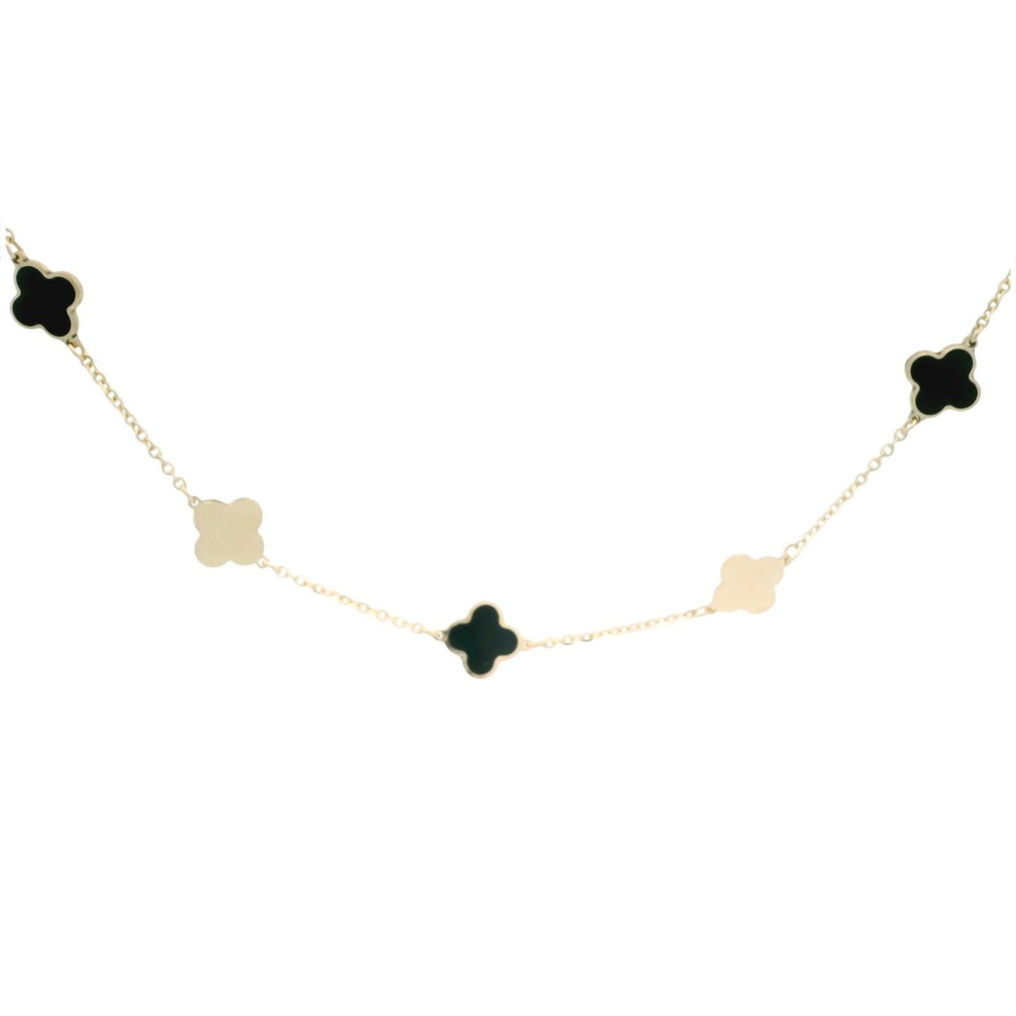 Lantisor aur cu elemente decorative tip trifoi