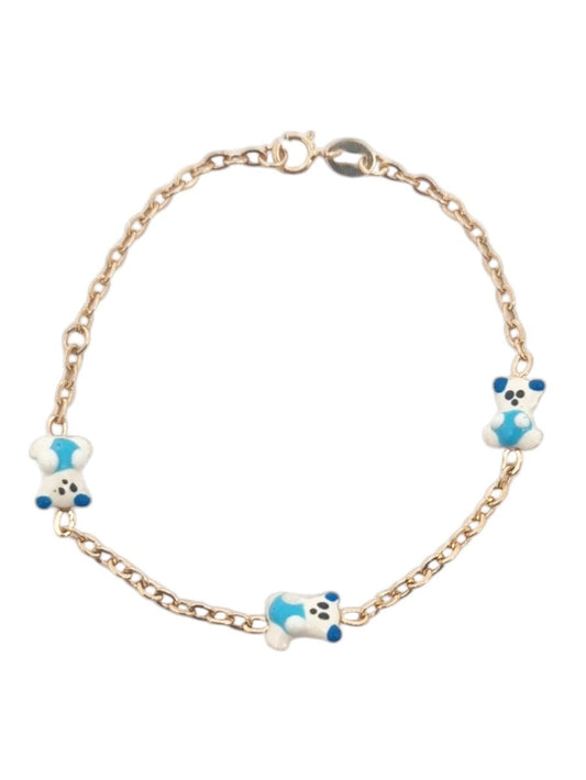 Bratara copii "3 Ursuleti albastri" - Antonia Gold