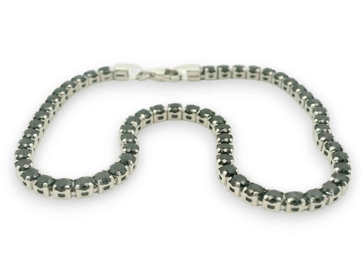 Bratara tennis aur alb - P. Negre - Antonia Gold