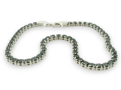 Bratara tennis aur alb - P. Negre - Antonia Gold