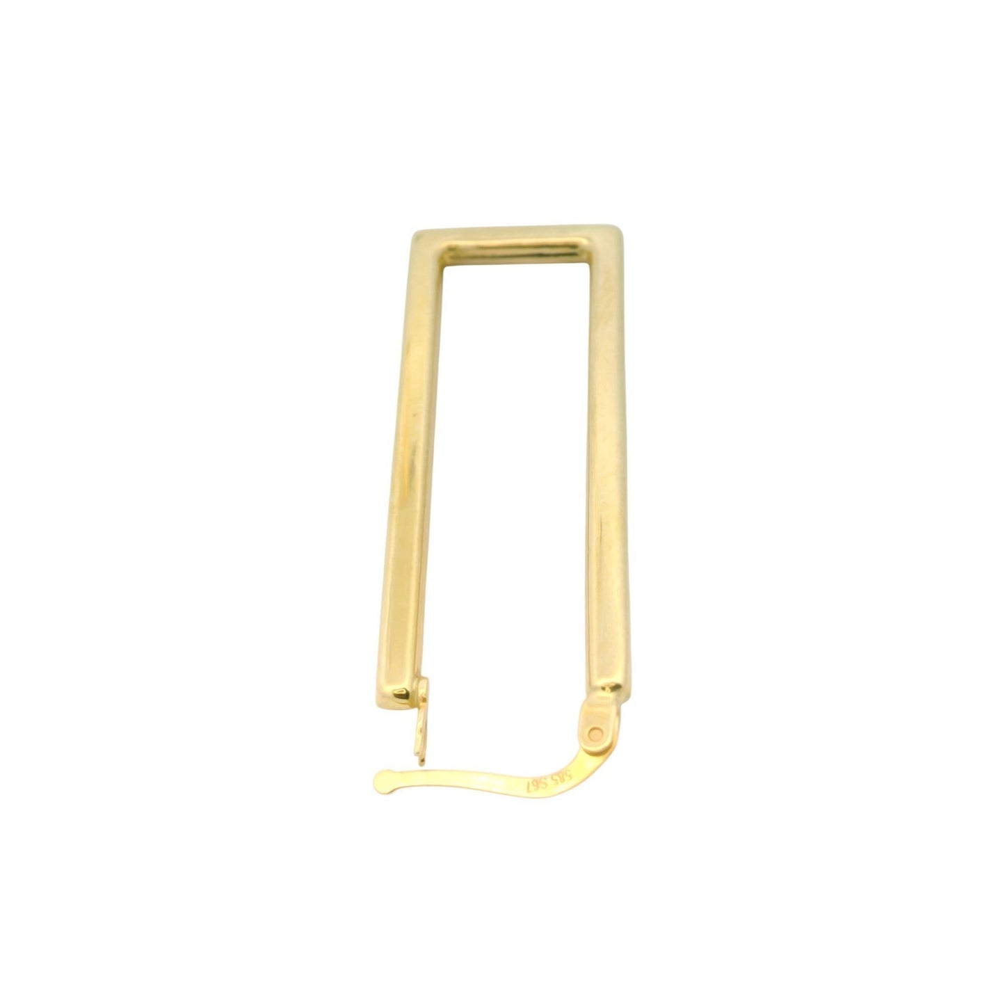 Cercei Antonia Gold dreptunghiulari din aur galben de 14K cu design geometric minimalist și finisaj lucios.
