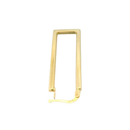 Cercei Antonia Gold dreptunghiulari din aur galben de 14K cu design geometric minimalist și finisaj lucios.