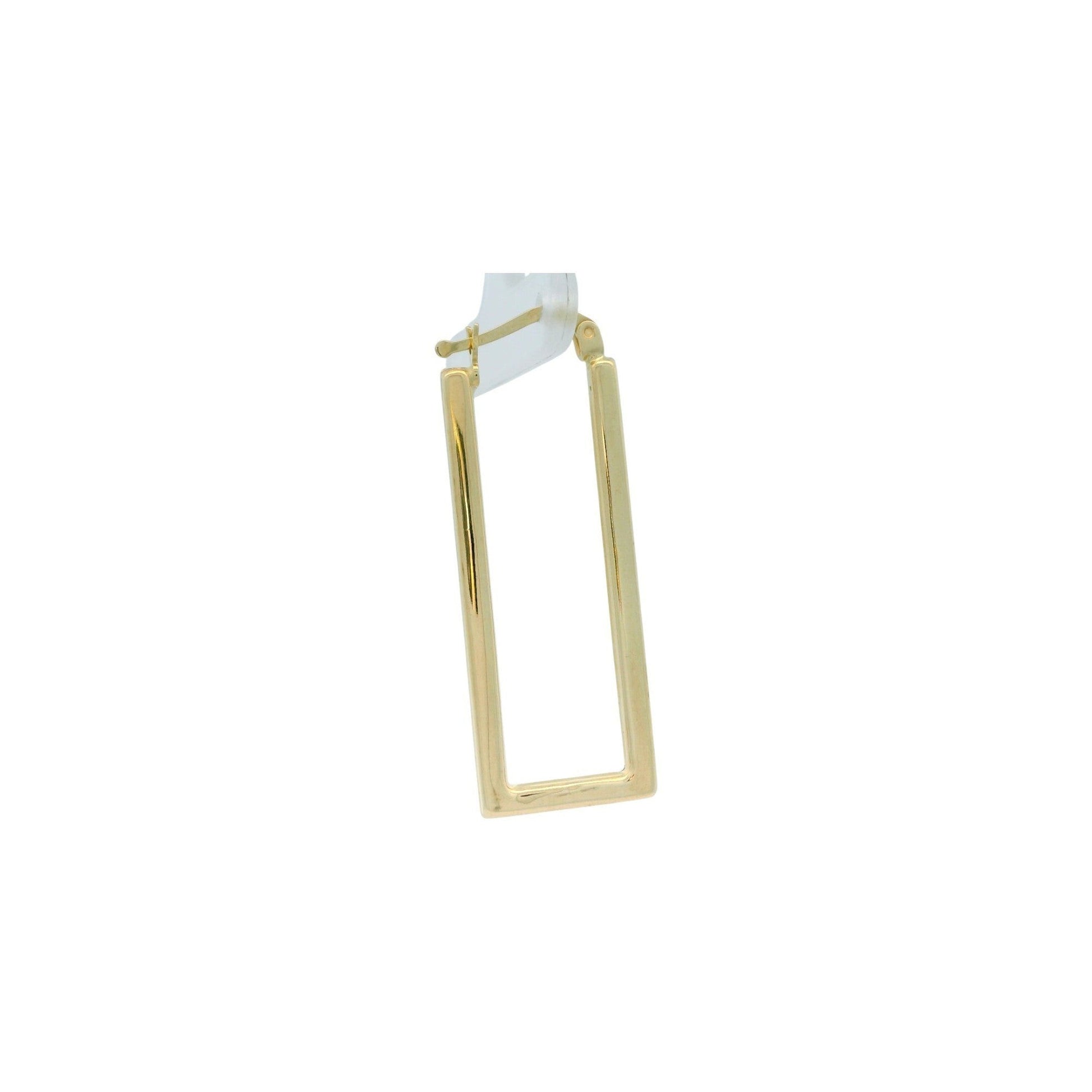 Cercei Antonia Gold dreptunghiulari din aur galben de 14K cu design geometric minimalist și finisaj lucios