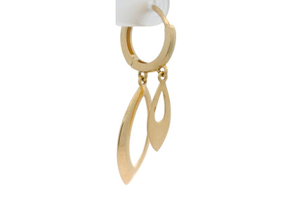 Cercei Antonia Gold din aur galben cu elemente mobile în formă de frunză și sistem de prindere tip tortiță