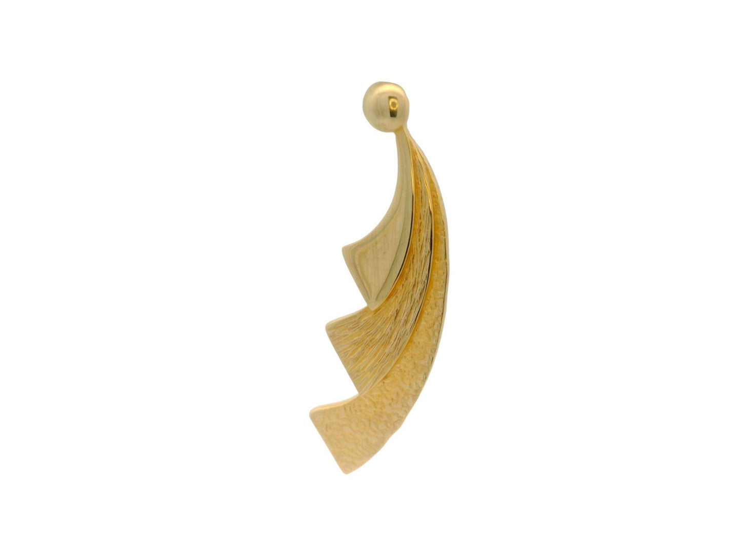 Cercei Antonia Gold din aur galben cu design geometric stilizat, finisaj texturat și lucios, eleganți și sofisticați.