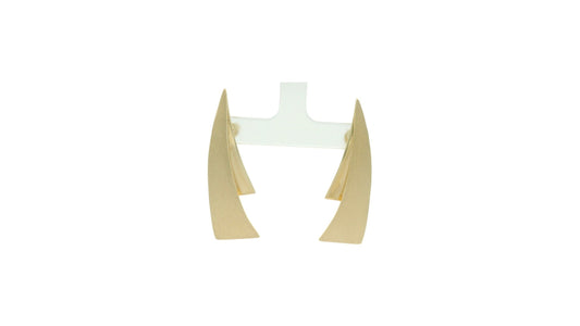 Cercei Antonia Gold geometrici din aur cu design triunghiular alungit și finisaj mat elegant
