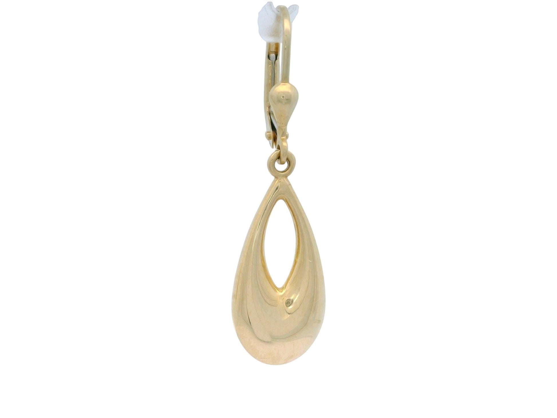 Cercei Antonia Gold din aur galben cu design minimalist în formă de lacrimă și finisaj lucios, eleganți și rafinați.