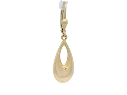 Cercei Antonia Gold din aur galben cu design minimalist în formă de lacrimă și finisaj lucios, eleganți și rafinați.