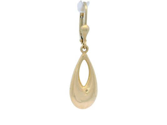 Cercei Antonia Gold din aur galben cu design minimalist în formă de lacrimă și finisaj lucios, eleganți și rafinați.