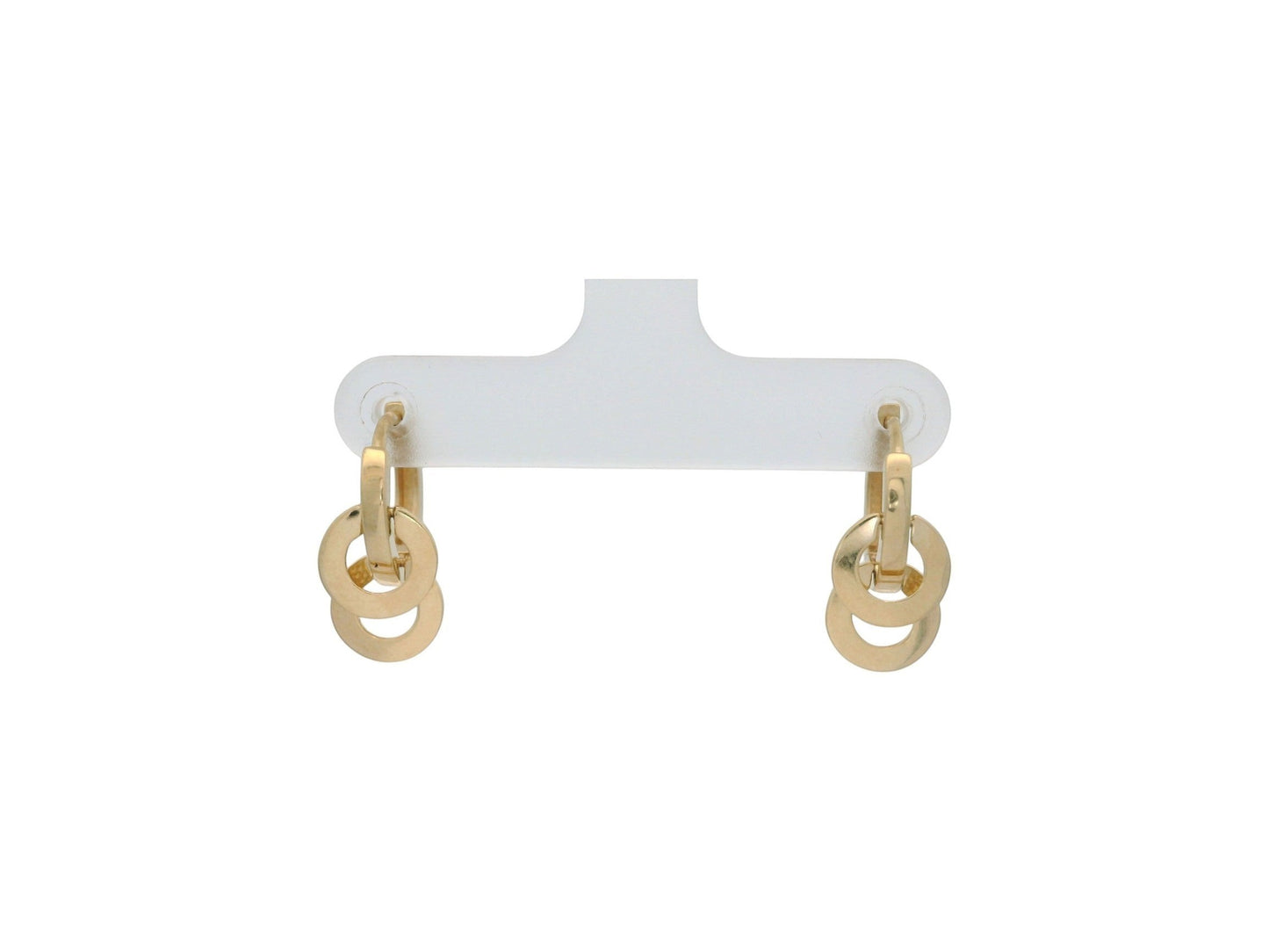 Cercei Antonia Gold tip verigă din aur cu elemente rotunde mobile și finisaj lucios, design minimalist elegant.