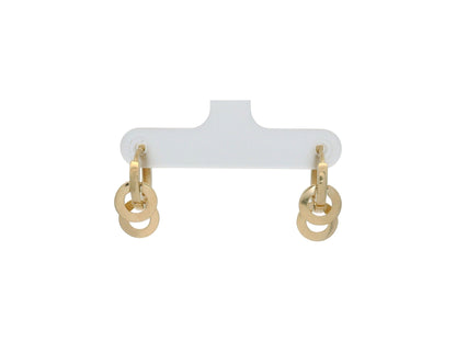 Cercei Antonia Gold tip verigă din aur cu elemente rotunde mobile și finisaj lucios, design minimalist elegant.