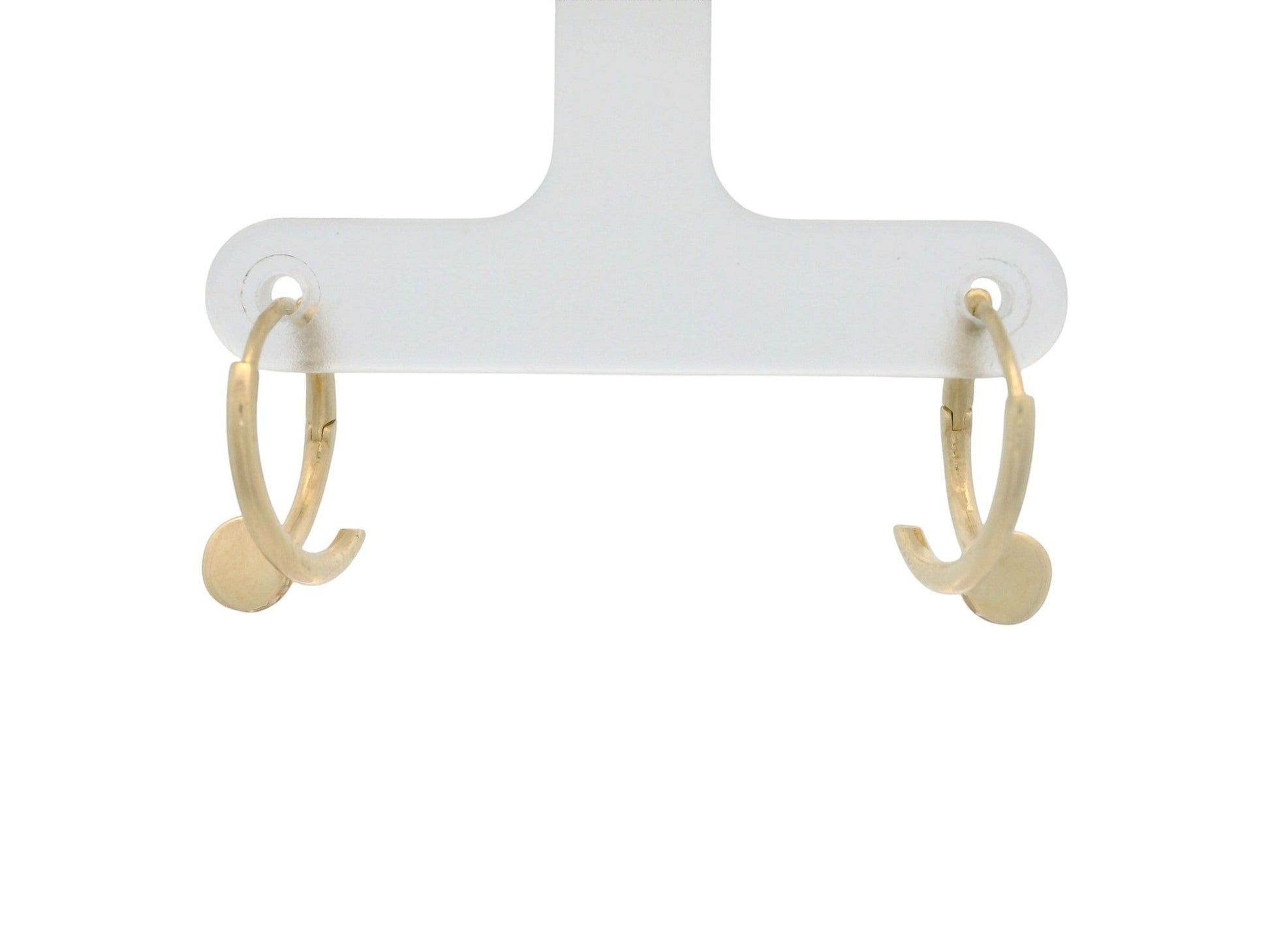 Cercei rotunzi Antonia Gold din aur cu design minimalist și detaliu circular, eleganți și versatili pentru orice ținută