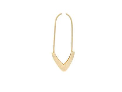 Cercel Antonia Gold Tip Ac din aur galben cu design minimalist în formă de agrafă de siguranță și finisaj lucios