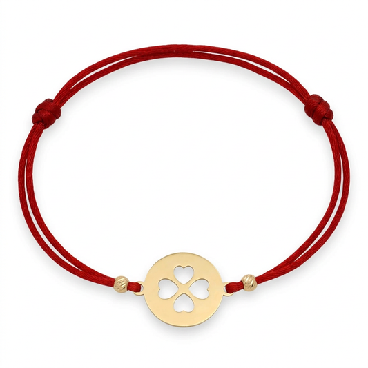 Bratara Aur 14K Snur Round Trifoi