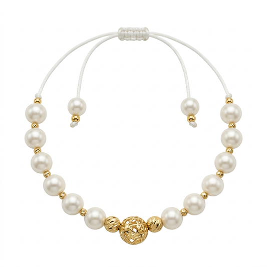 Bratara Aur 14K Snur Perle Mallorca
