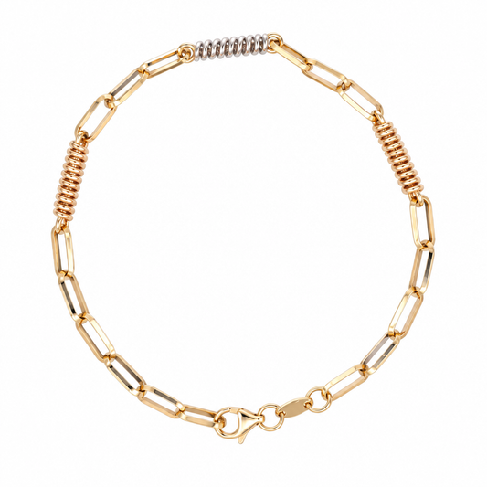 Brățară Aur 14K cu zale geometrice