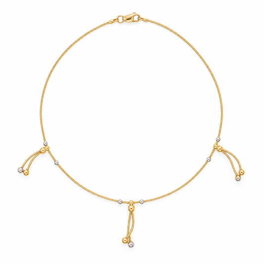Bratara Aur 14K de picior Golden Cascade