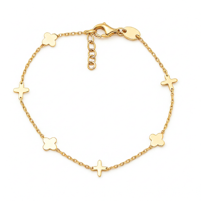 Bratara Aur 14K dama Cross and Trif