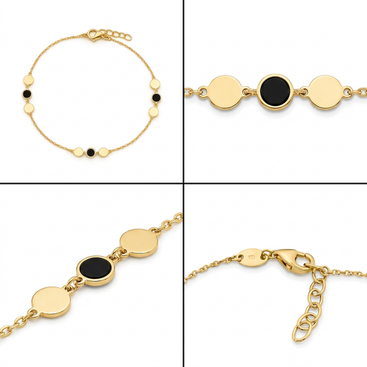 Bratara Aur 14K Black Ovalls