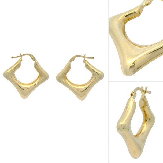 Cercei Aur 14 K dama creole Glow