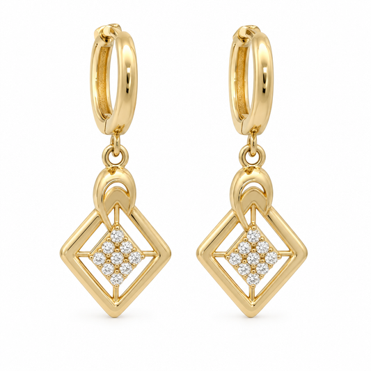 Cercei Aur 14K dama Rombify