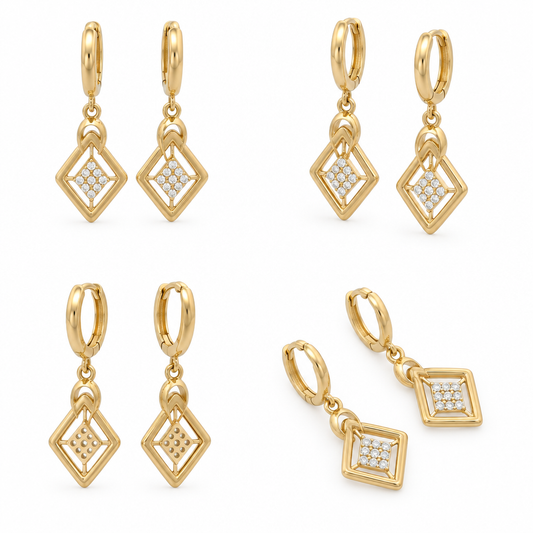 Cercei Aur 14K dama Rombify