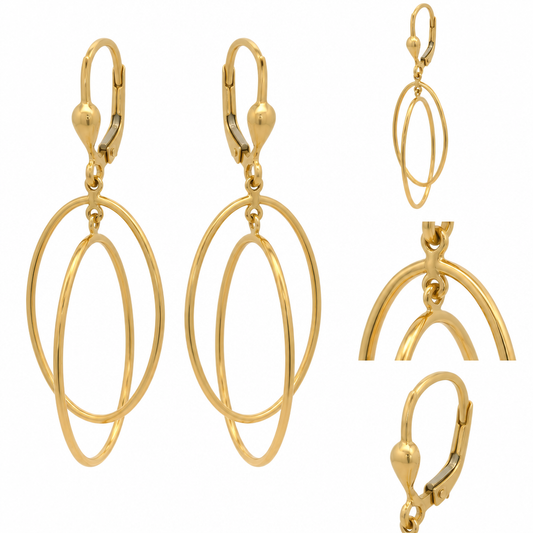 Cercei Aur 14 K dama Circle