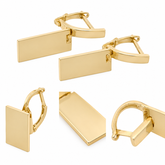 Cercei Aur 14K dama placuta