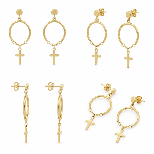 Cercei Aur 14K dama Divins
