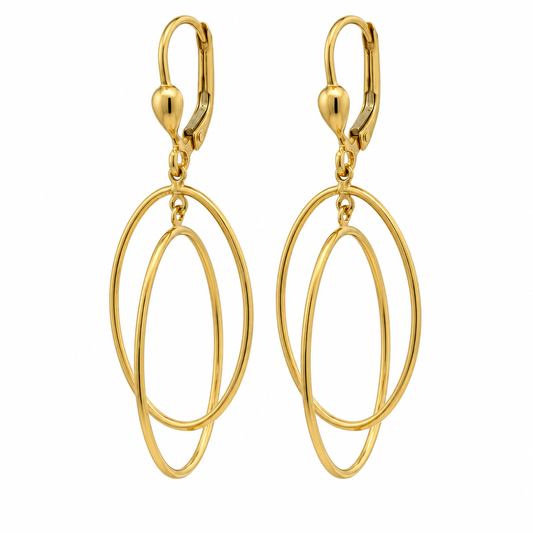 Cercei Aur 14 K dama Circle