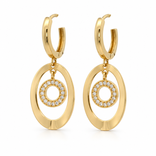 Cercei Aur 14 K dama Ovellrs