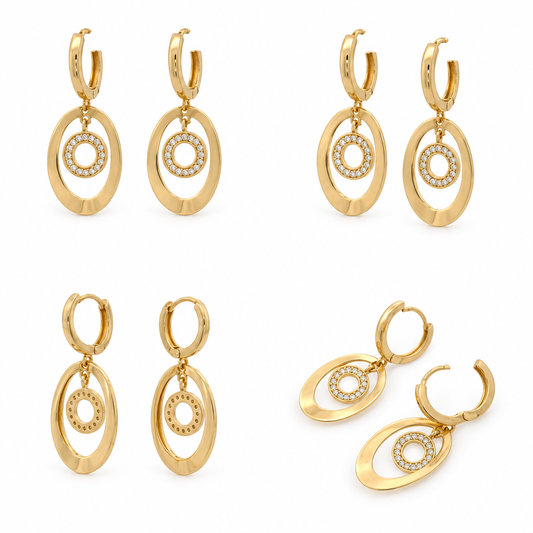 Cercei Aur 14 K dama Ovellrs