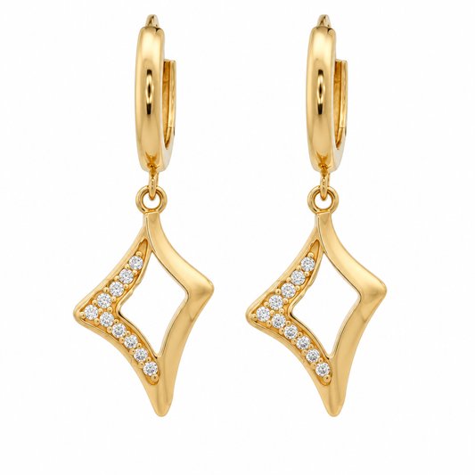 Cercei Aur 14 K dama Star Fors