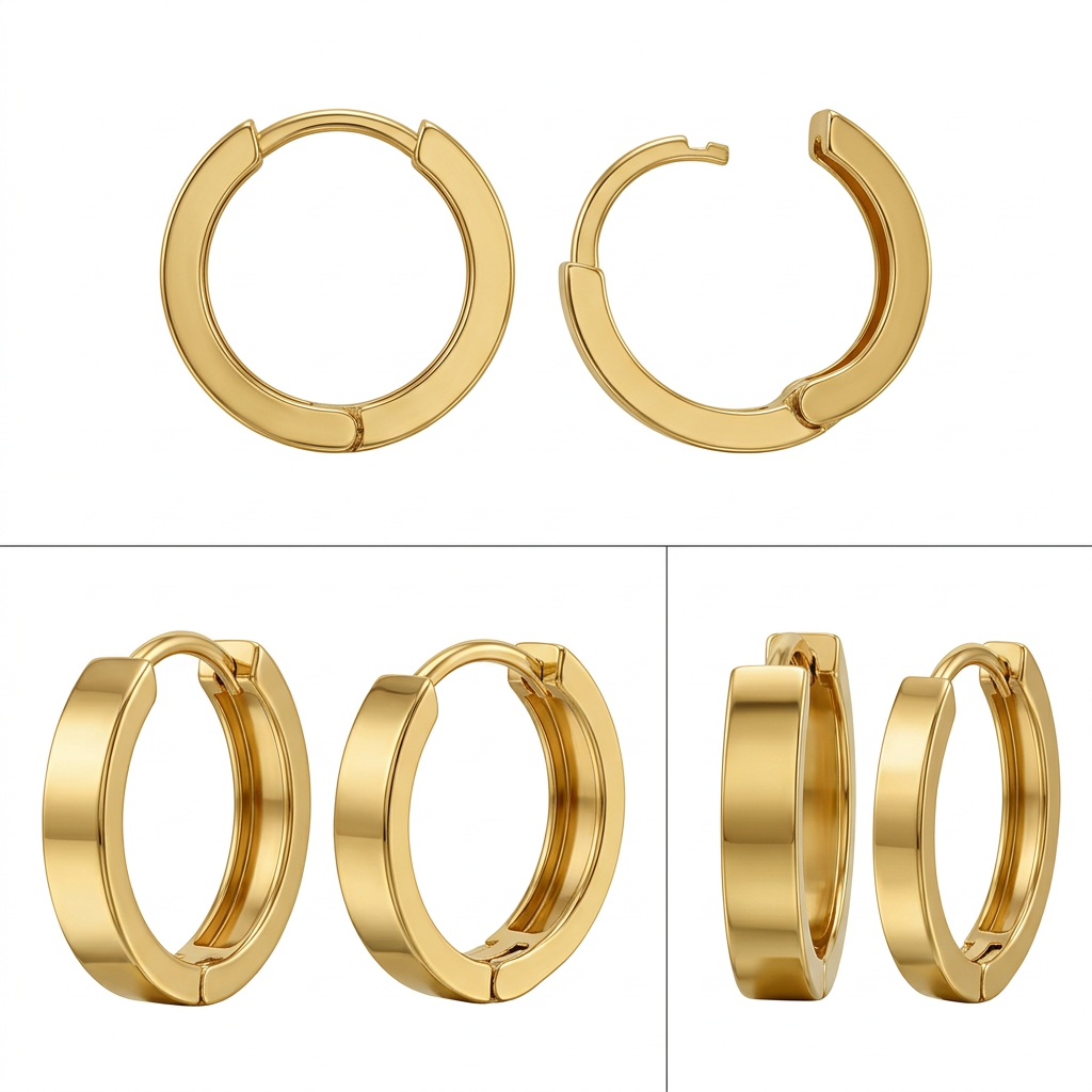 Cercei Aur 14K copii Creole Simple mici