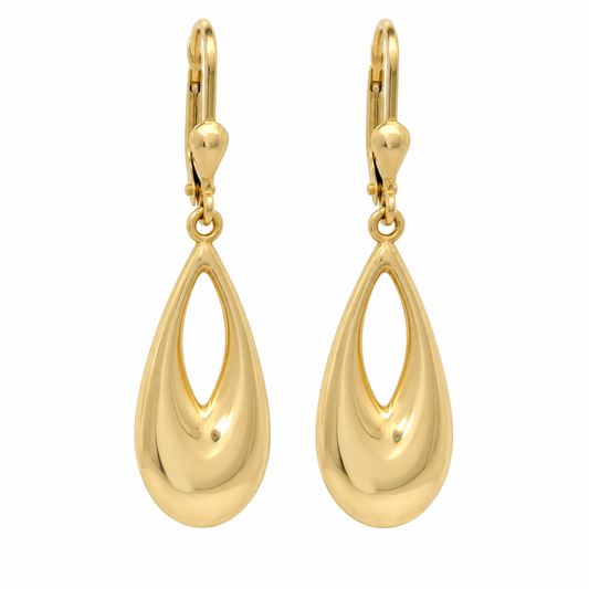 Cercei Aur 14K dama lacrima
