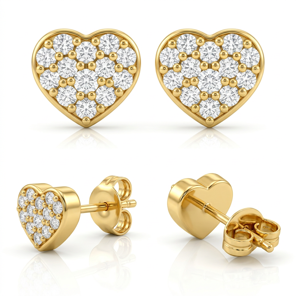 Cercei Aur 14K surub dama Light Heart