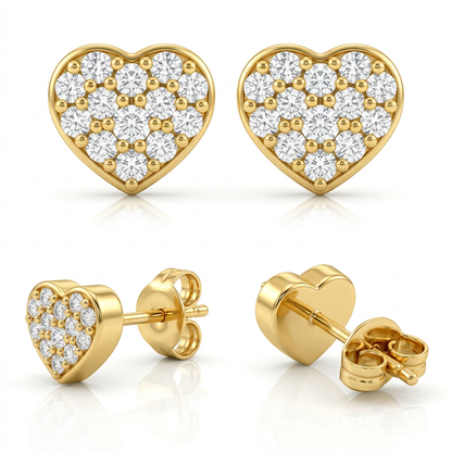 Cercei Aur 14K surub dama Light Heart