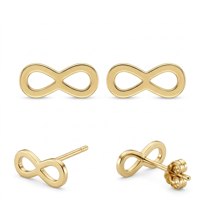 Cercei Aur 14K surub dama Infinity
