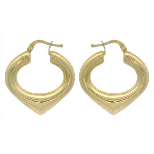 Cercei Aur 14K dama Love Heart