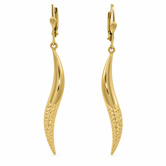 Cercei Aur 14 K dama lungi