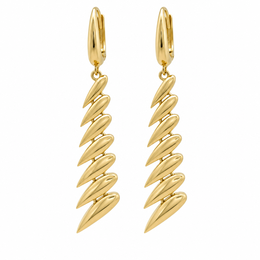 Cercei Aur 14 K dama eleganti lungi