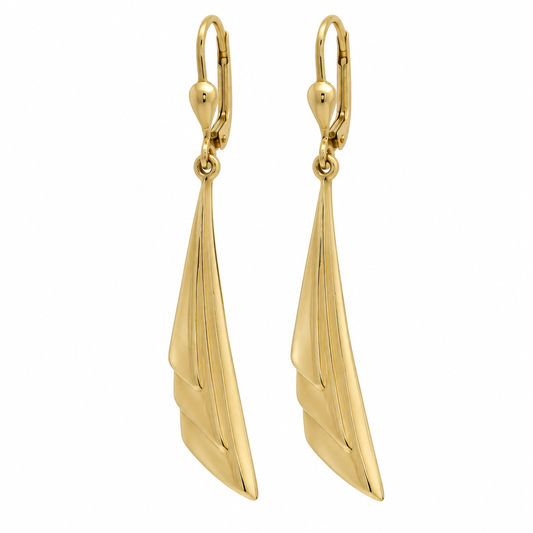 Cercei Aur 14K dama Frunza