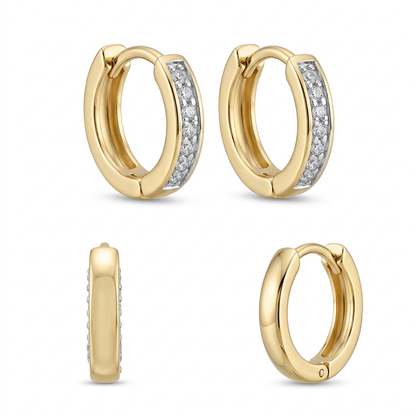 Cercei Aur 14K copii Creole Whity