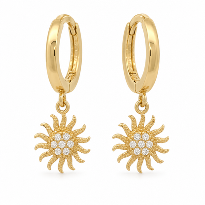 Cercei Aur 14K dama Soare