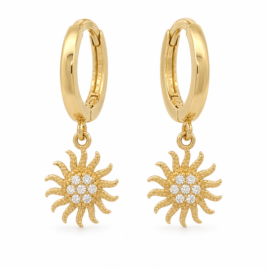 Cercei Aur 14K dama Soare