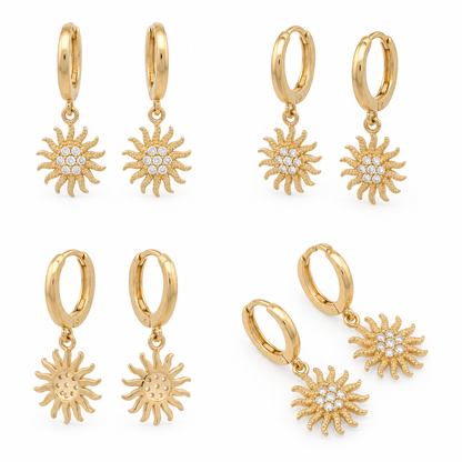 Cercei Aur 14K dama Soare